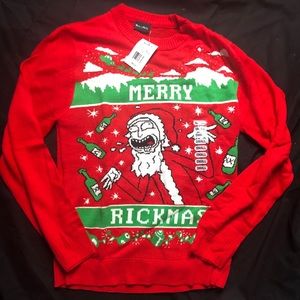 Merry Rickmas christmas sweater NWT